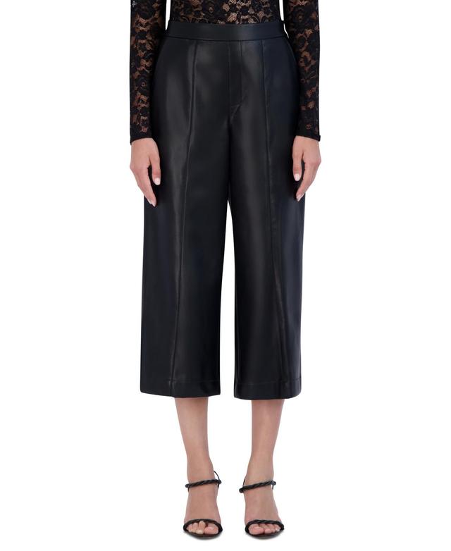 Bcbg New York Womens Faux-Leather Cropped Pants Product Image