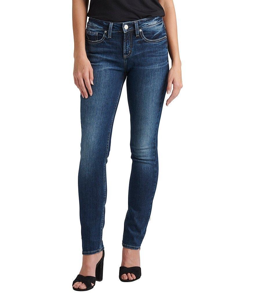 Silver Jeans Co. Suki Mid Rise Curvy Fit Straight Leg Jeans Product Image