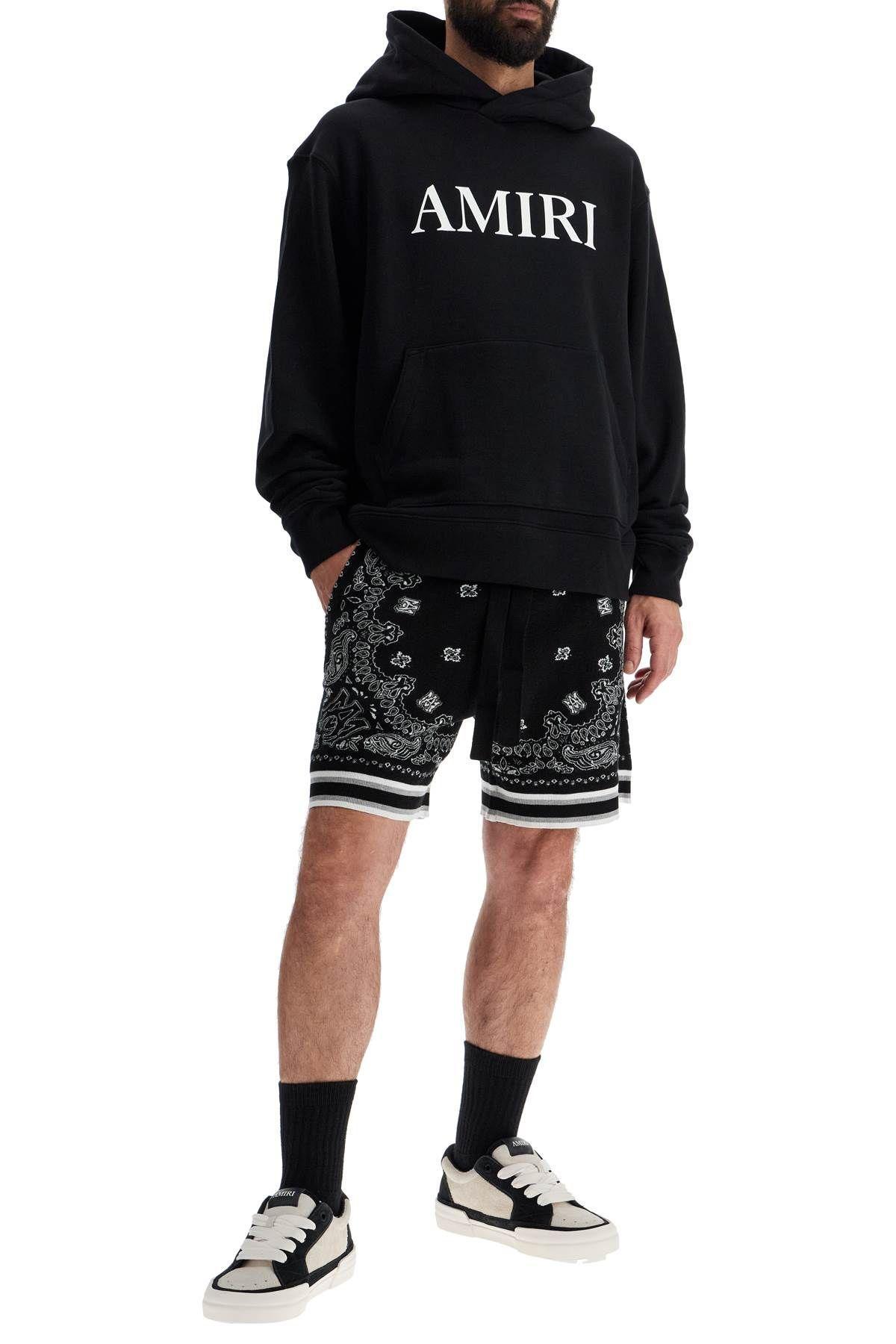 AMIRI Cotton Bandana Shorts In Black Product Image