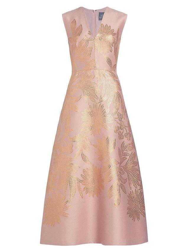 Womens Blair Metallic Jacquard Maxi Dress Product Image