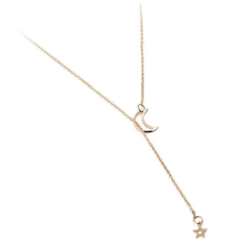 Moon Star Drop Necklace Product Image