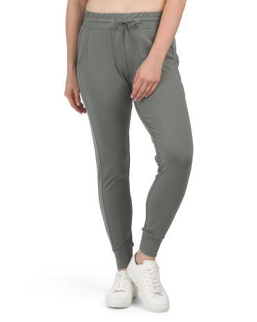 Lux Maya Illusion High Rise Side Pocket Joggers for Women | Polyester/Spandex Product Image