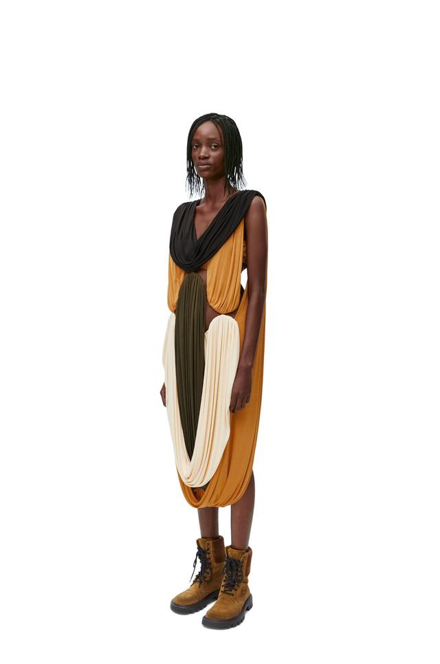 Draped dress in viscose Product Image