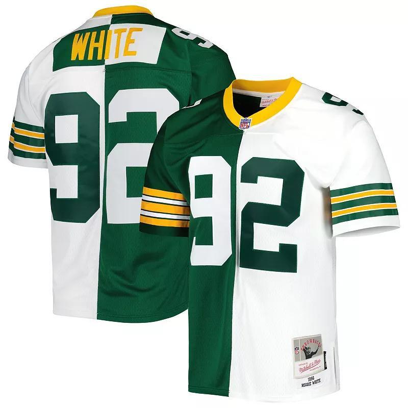 Mens Mitchell & Ness Reggie White /White Bay Packers 1996 Split Legacy Replica Jersey Product Image