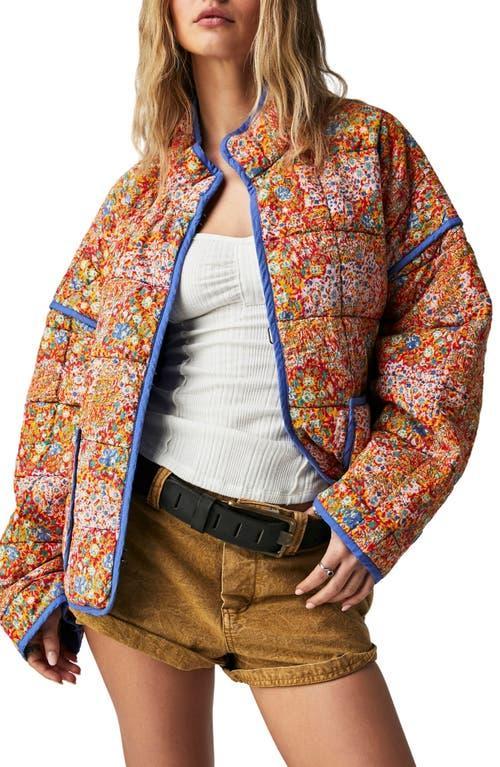 Free People Chloe Quilted Floral Jacket Product Image