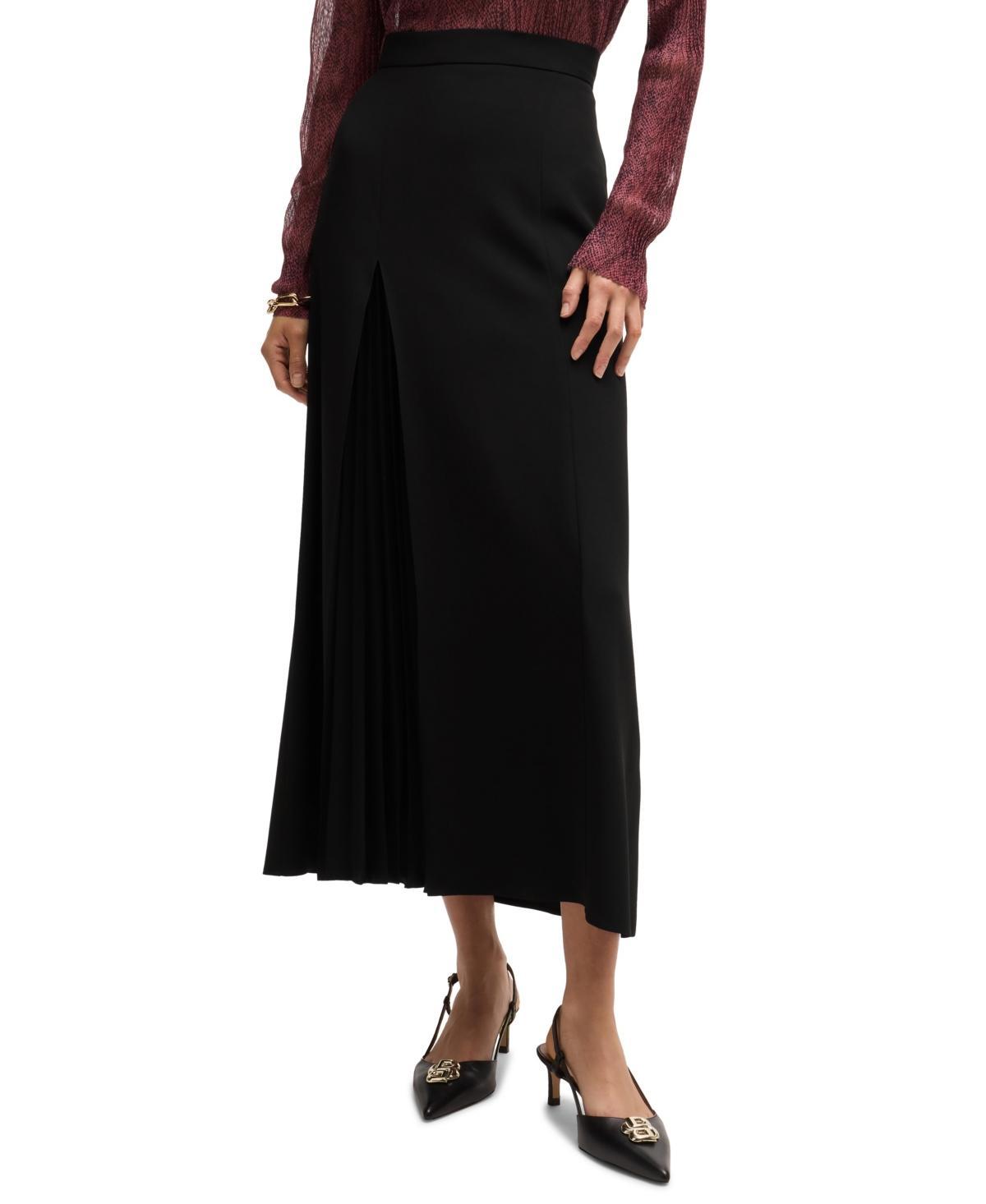 Womens Maxi Skirt with Plisse Detail Product Image