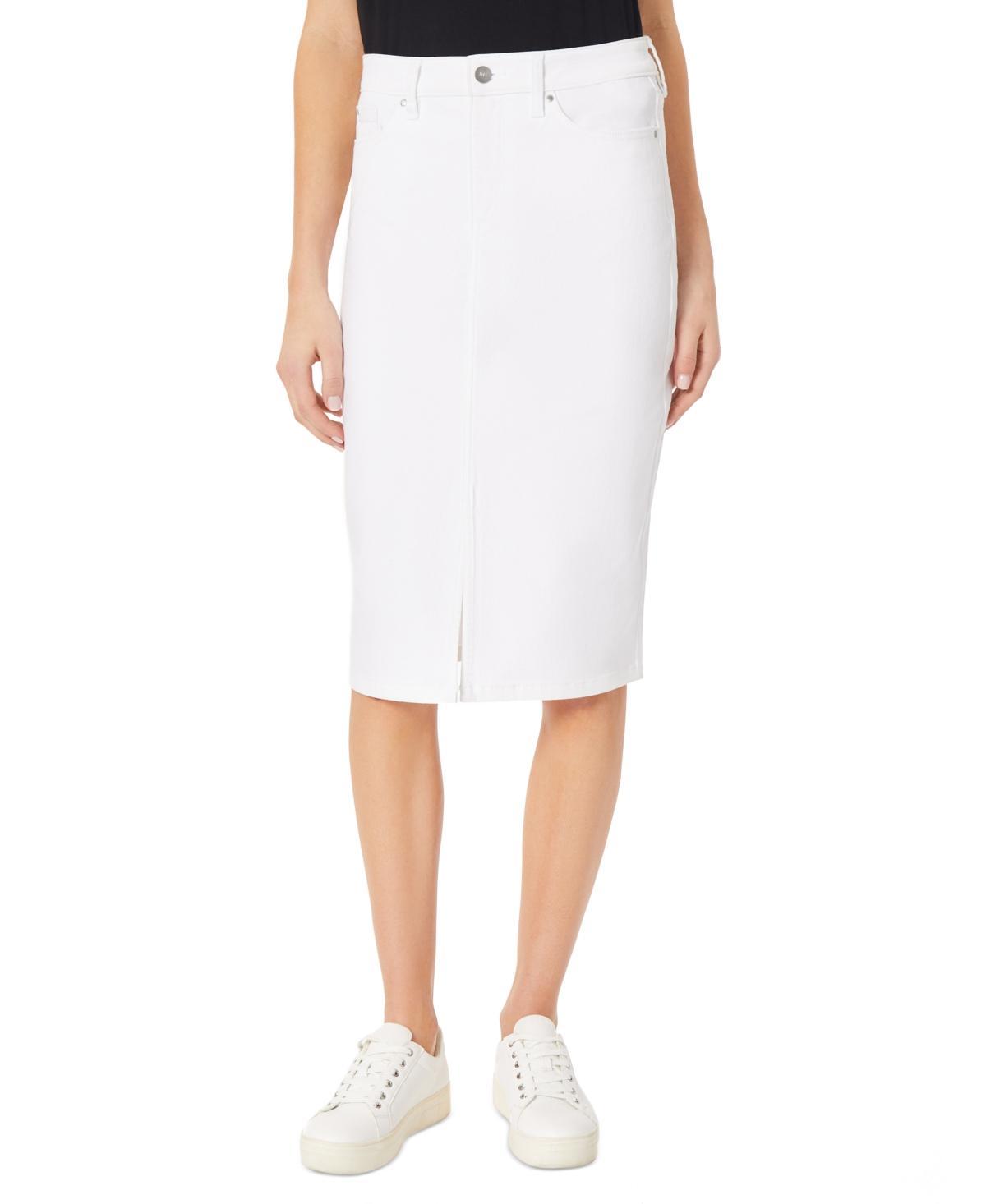 Jones New York Womens Petite Lexington Slit Denim Skirt Product Image