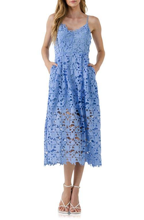 Womens Lace Cami Midi Dress Product Image