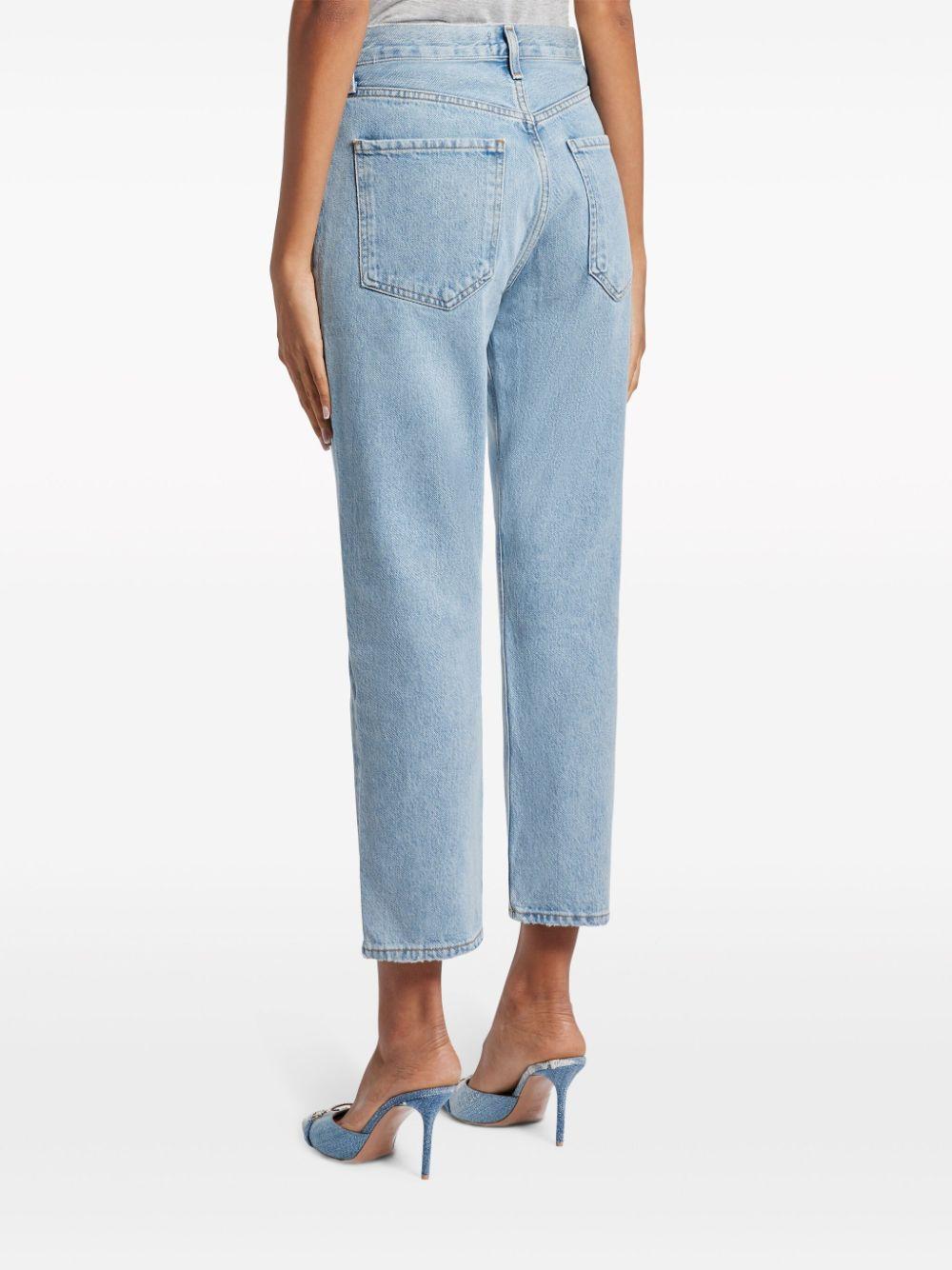 AGOLDE Riley Cropped Straight-leg Jeans In Blue Product Image