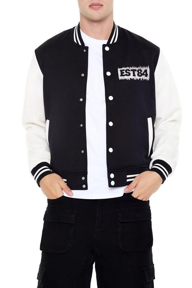 Embroidered EST84 Bomber Jacket | Forever 21 Product Image