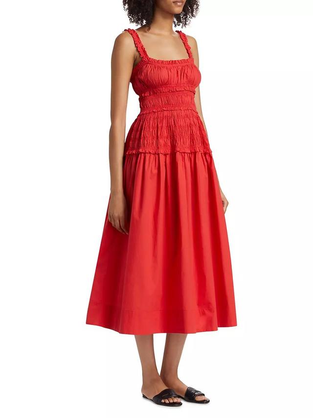 Marianne Cotton Smocked Midi-Dress Product Image