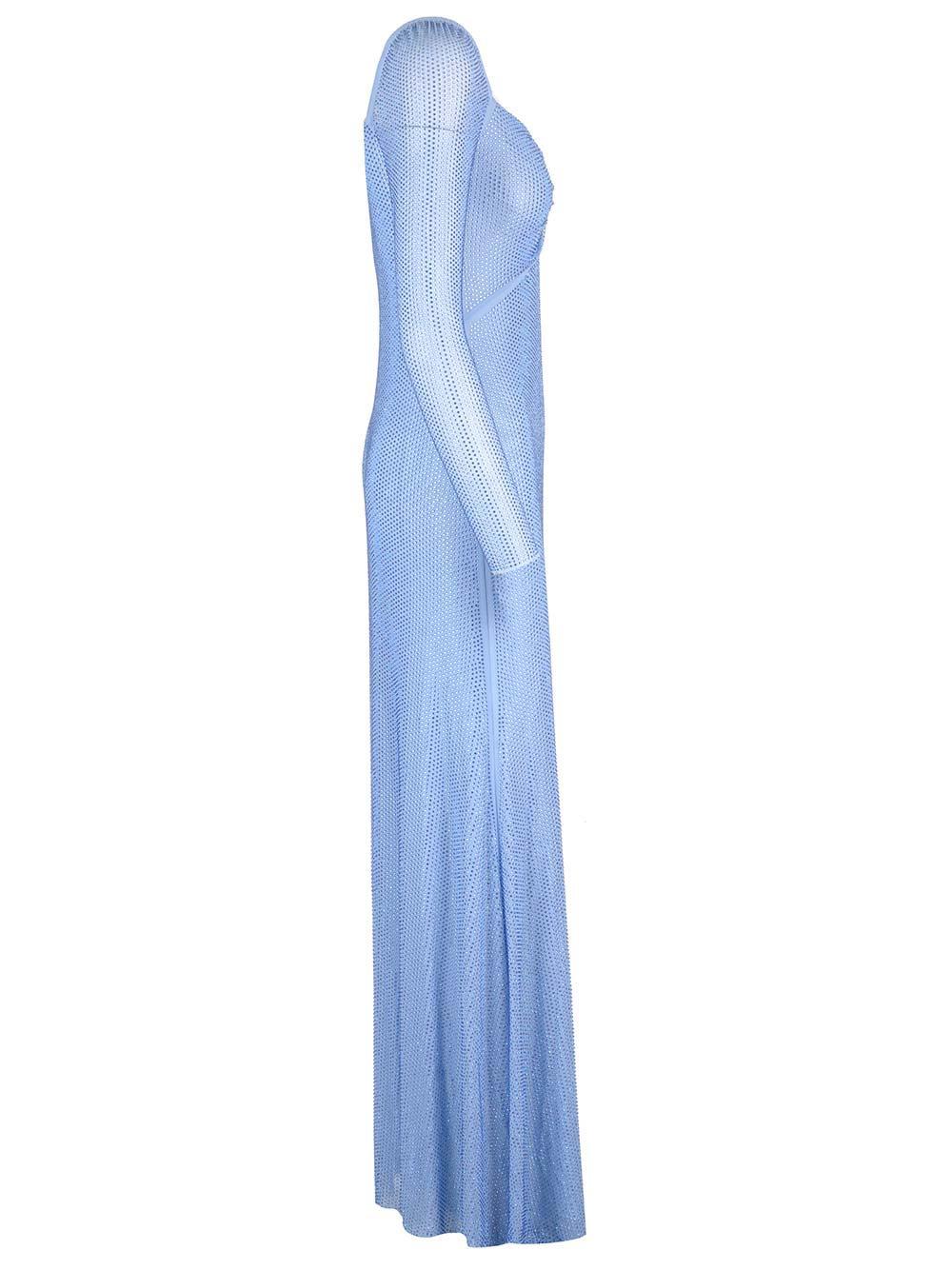 Fluid Jersey Maxi Dress In Blue Product Image