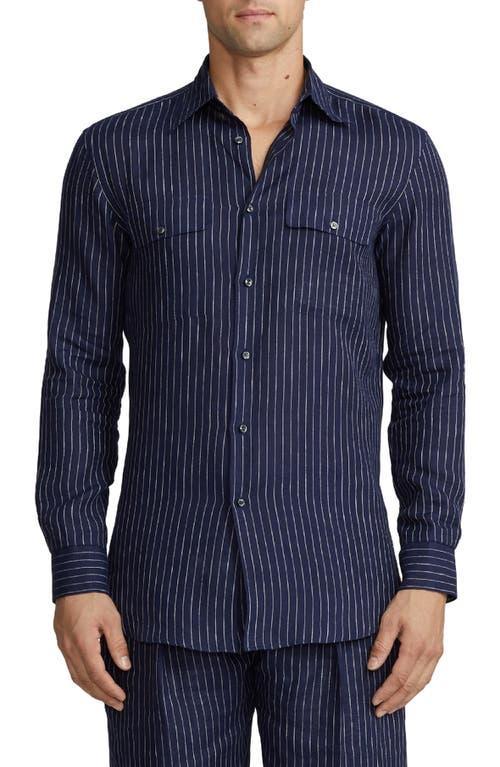 Mens Norfolk Pinstripe Button-Down Shirt Product Image