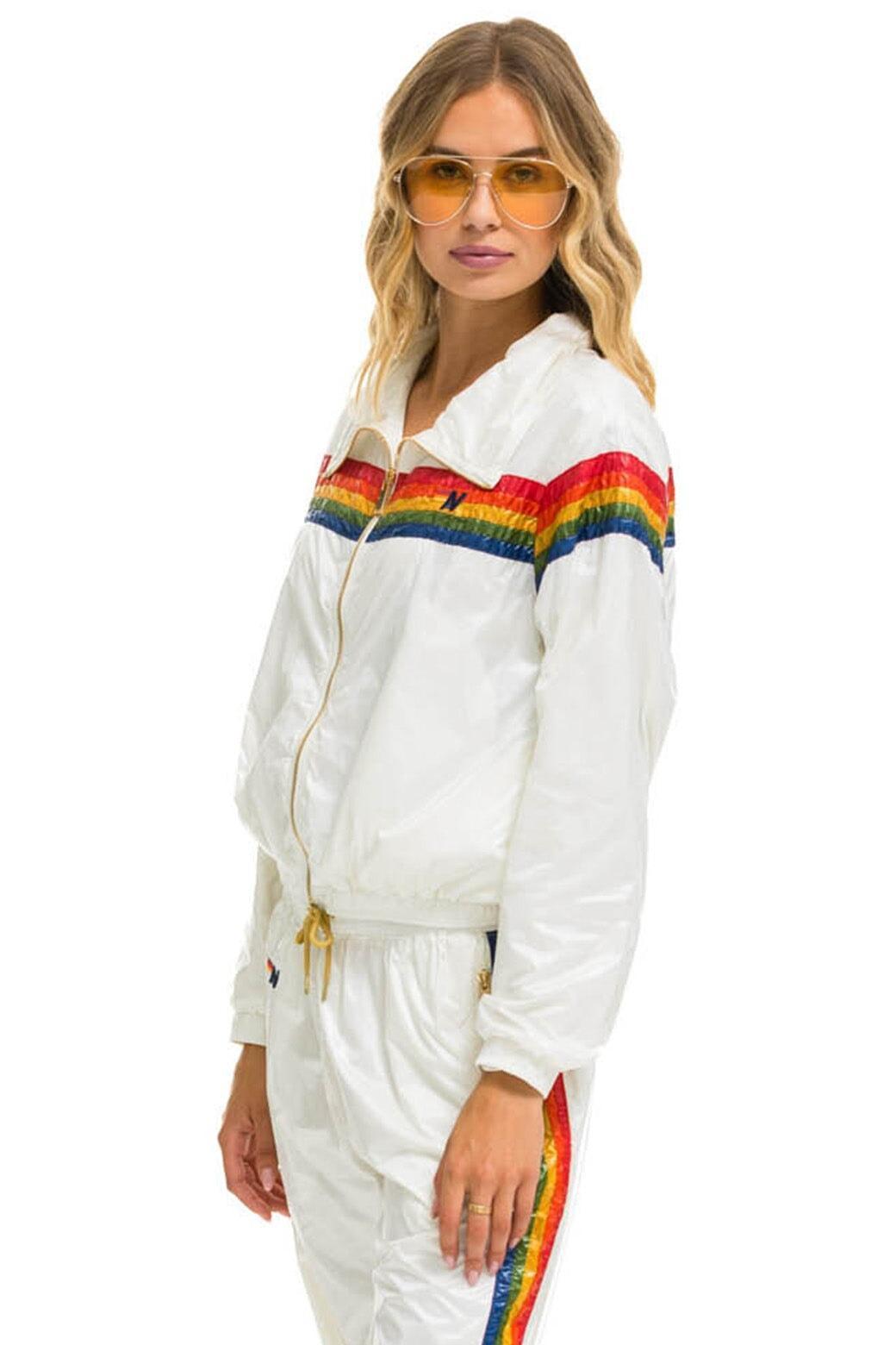 5 STRIPE WINDBREAKER - VINTAGE WHITE Female Product Image