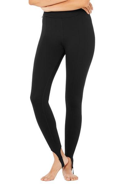 High-Waist Classic Stirrup Legging - Black Product Image