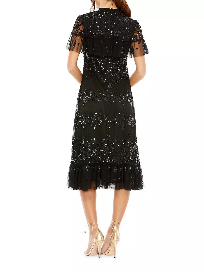 Sequined Flounce Midi-Dress Product Image