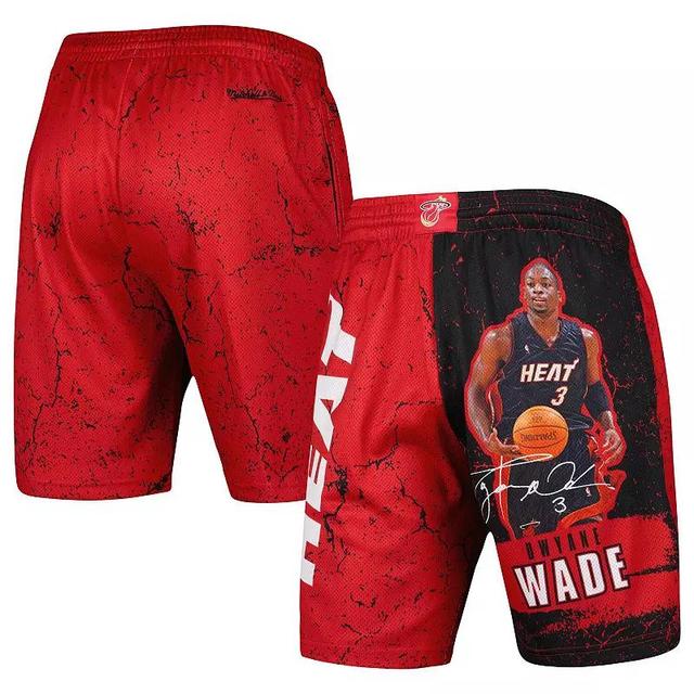 Mens Mitchell & Ness Dwyane Wade Miami Heat Hardwood Classics Player Burst Shorts Product Image