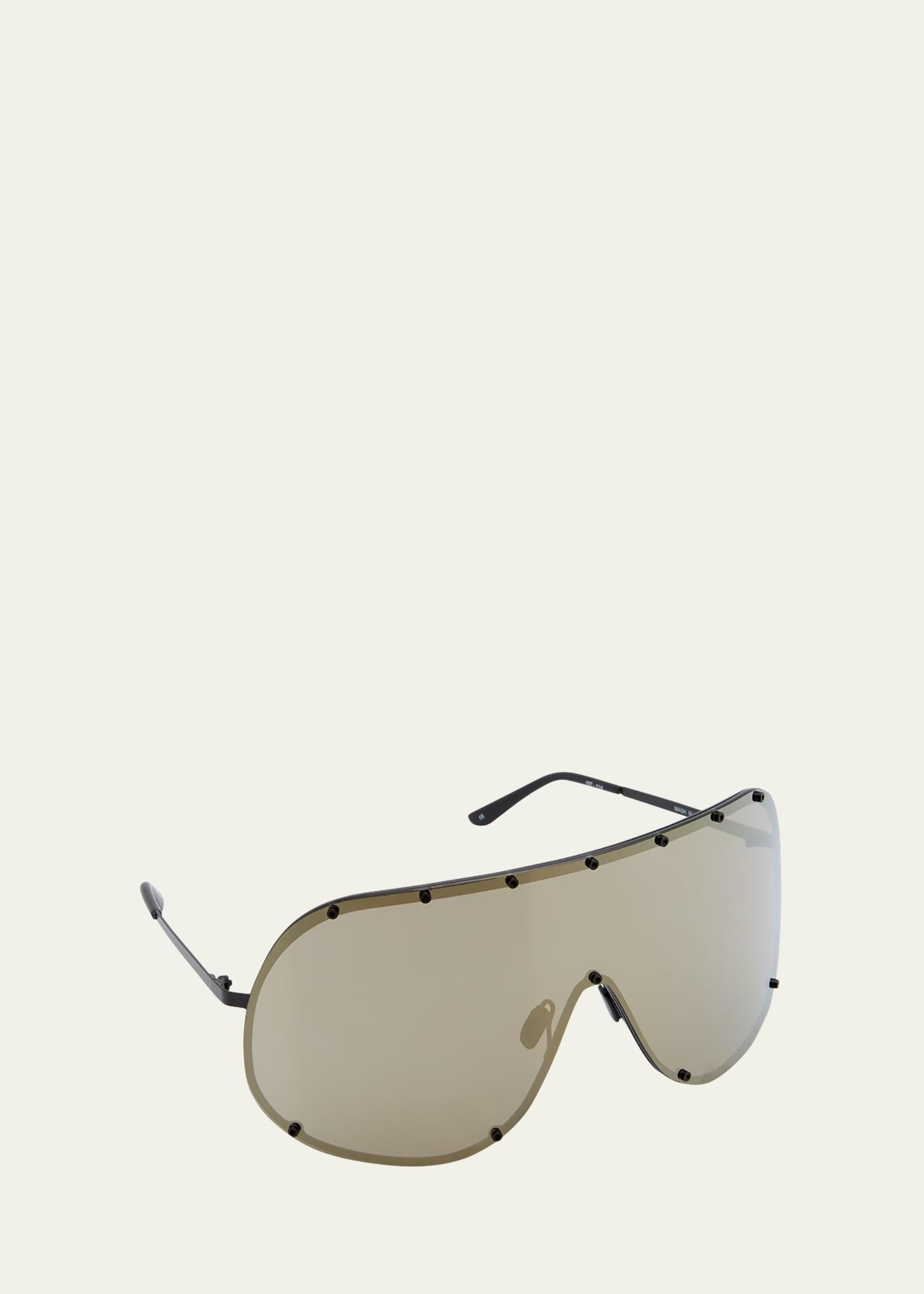 Mens 60MM Mirrored Shield Sunglasses Product Image