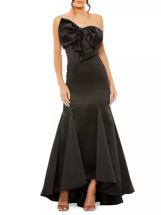 Satin Strapless Bow Mermaid Gown Product Image