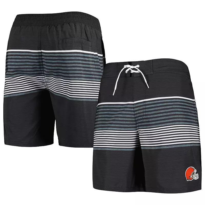 Mens G-iii Sports by Carl Banks Black Cleveland Browns Coastline Volley Swim Shorts Product Image