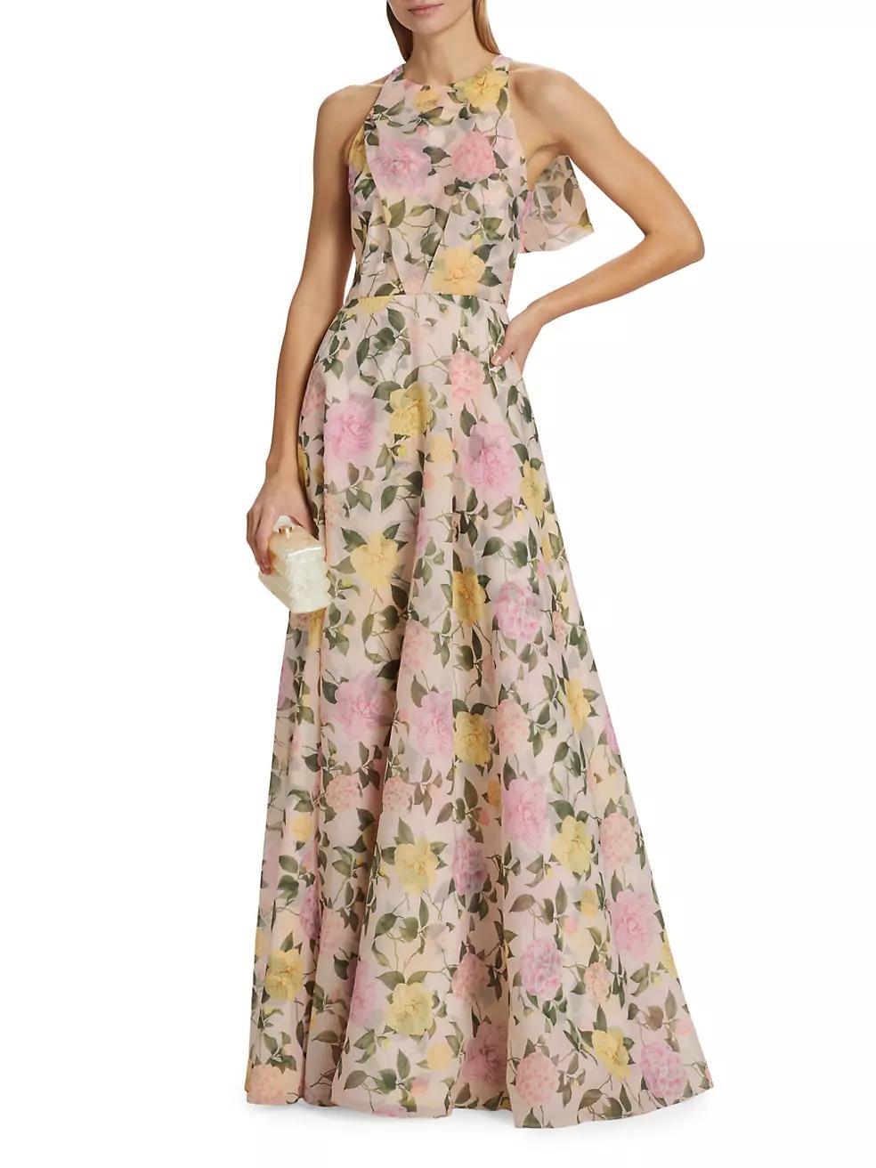 Kate Rose-Printed Organza Gown Product Image