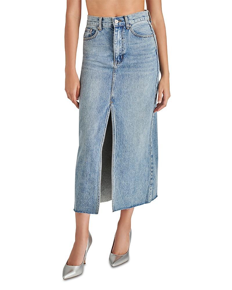 Steve Madden Avani Front Slit Denim Skirt Product Image