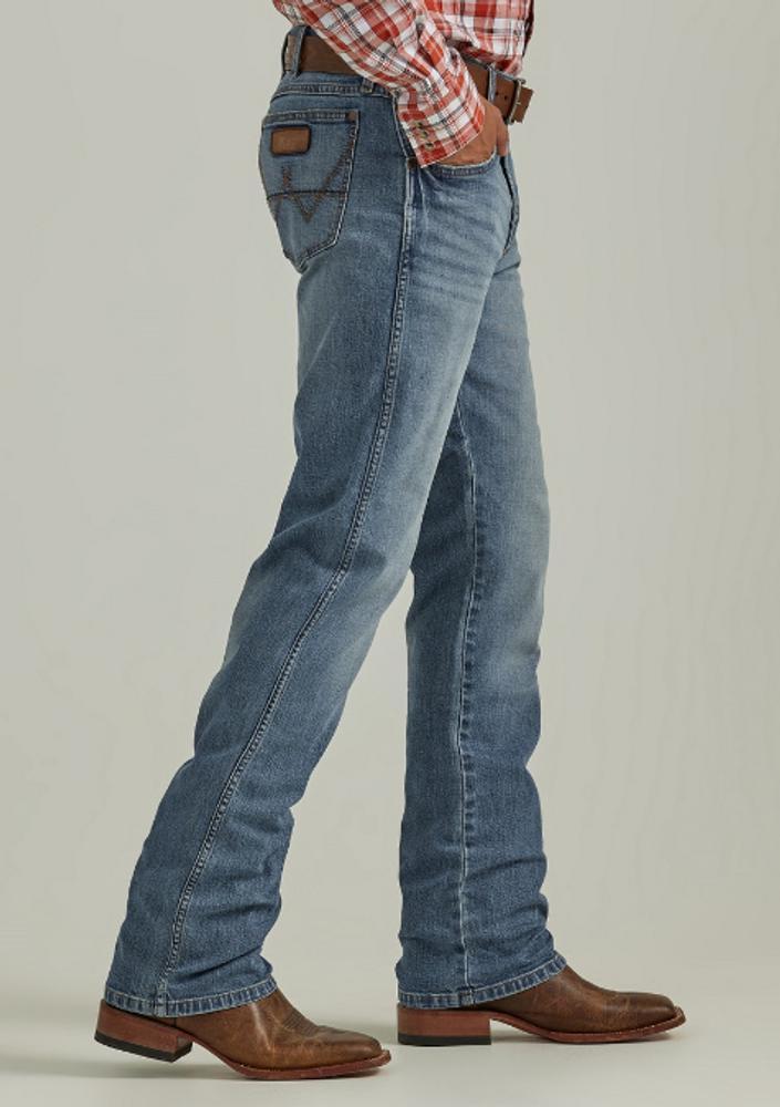 SALE Wrangler Retro® Men's Slim Fit Straight Leg Light-Medium Wash Jeans Product Image