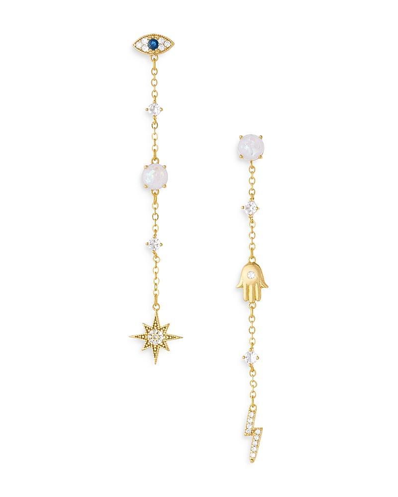 Ettika Celestial Chain Dangle Drop Earrings Product Image