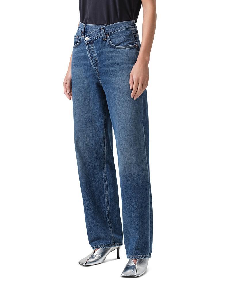 Agolde Criss Cross High Rise Cotton Jeans in Control Product Image