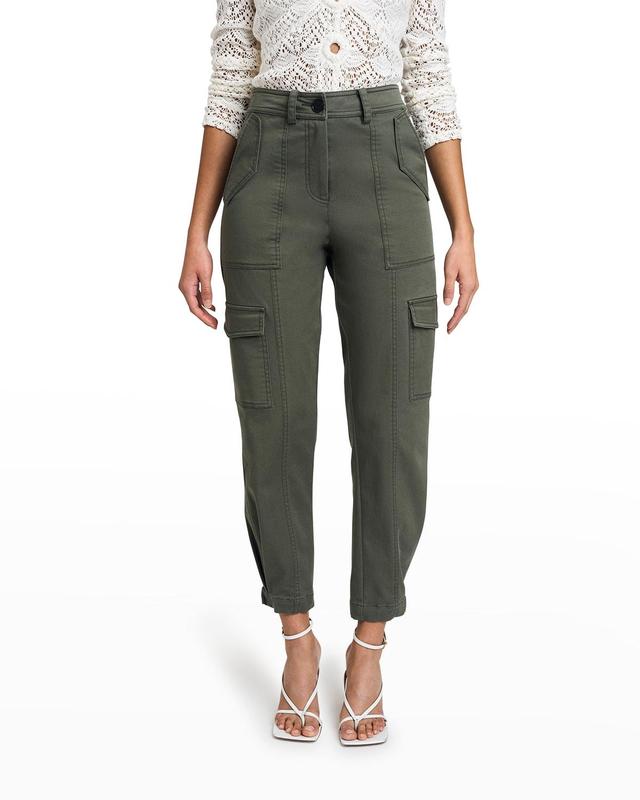 Womens Elian Mid-Rise Stretch Cargo Pants Product Image