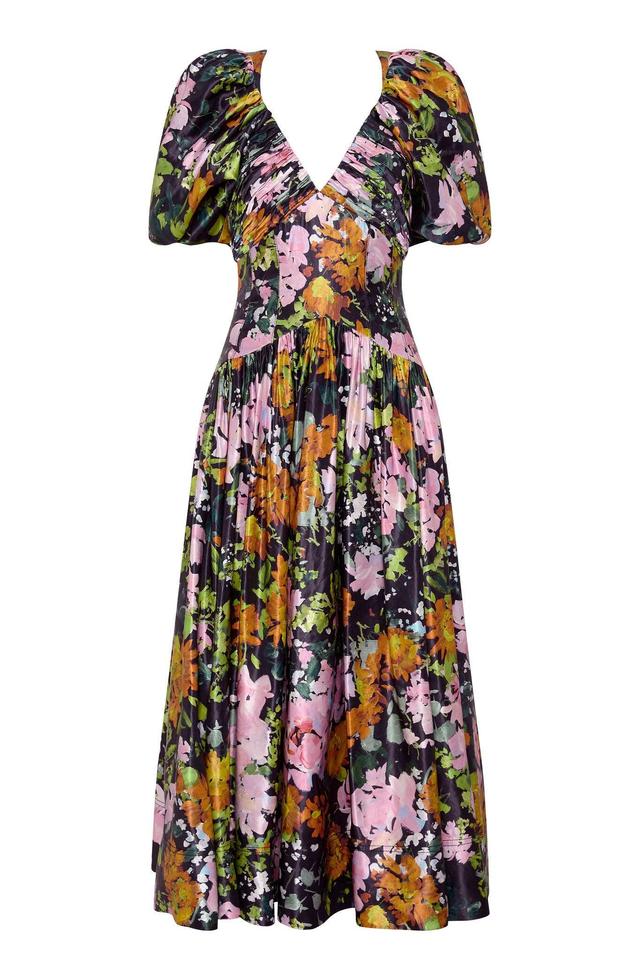 Gabrielle Plunge Midi Dress Product Image