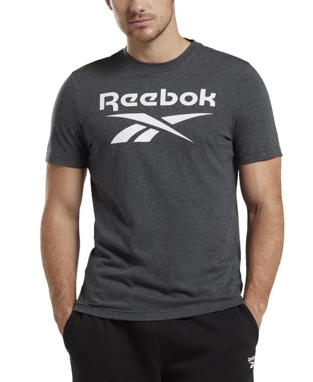 Reebok Mens Slim-Fit Identity Big Logo Short-Sleeve T-Shirt - Black Product Image