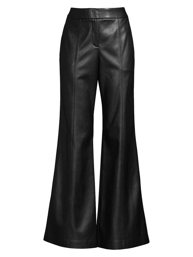 Womens Nash Vegan Leather Flared Pants Product Image