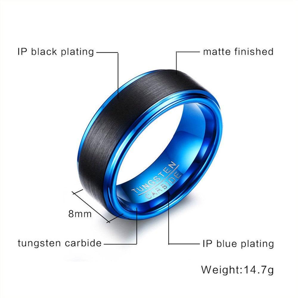 Mens Brushed Tungsten Carbide Ring Product Image