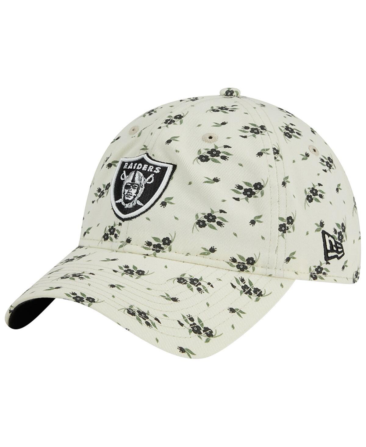 Men's New Era  Cream Las Vegas Raiders Bloom 9TWENTY Adjustable Hat Product Image