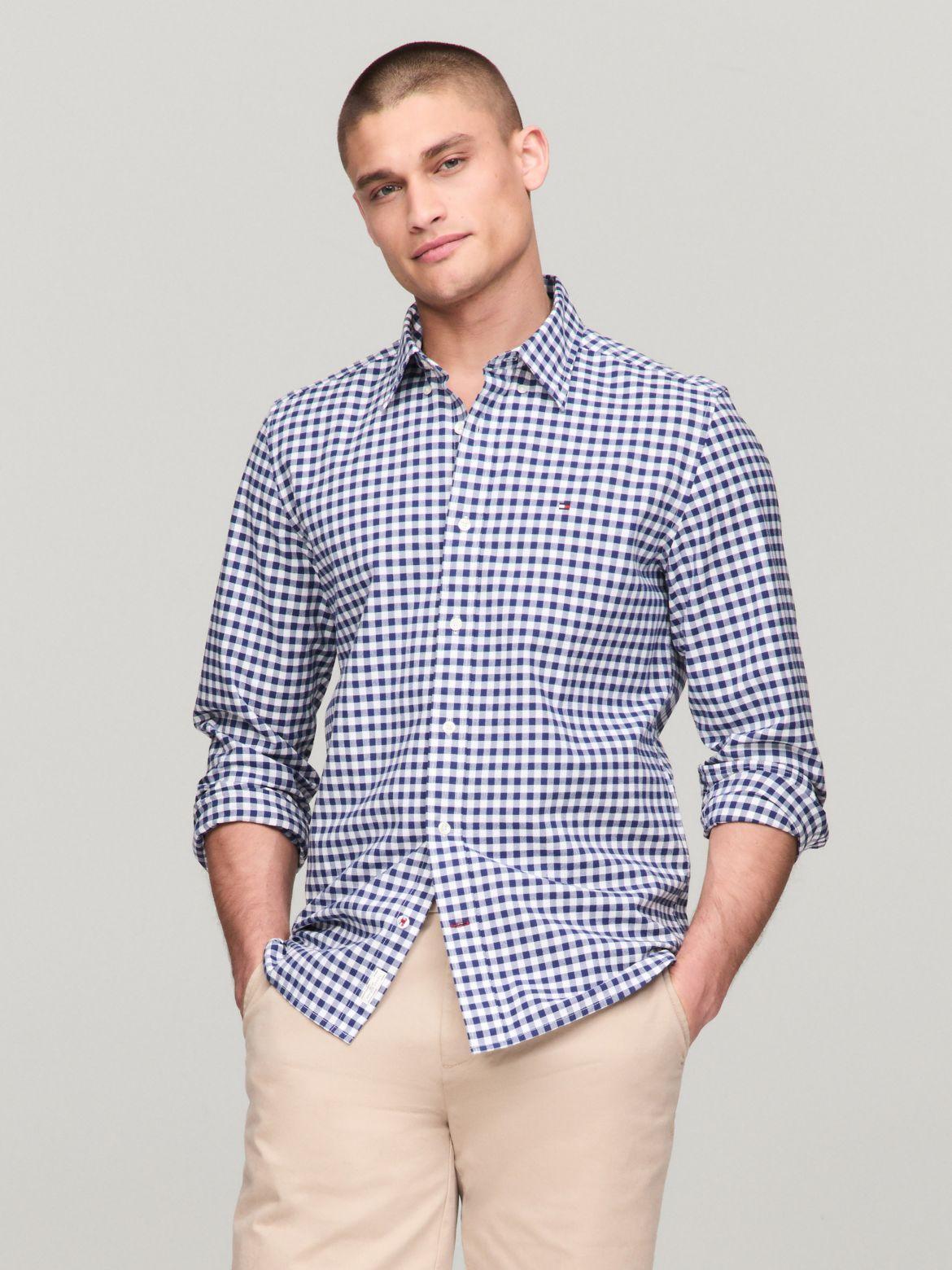 Tommy Hilfiger Men's Regular Fit Gingham Oxford Shirt Product Image