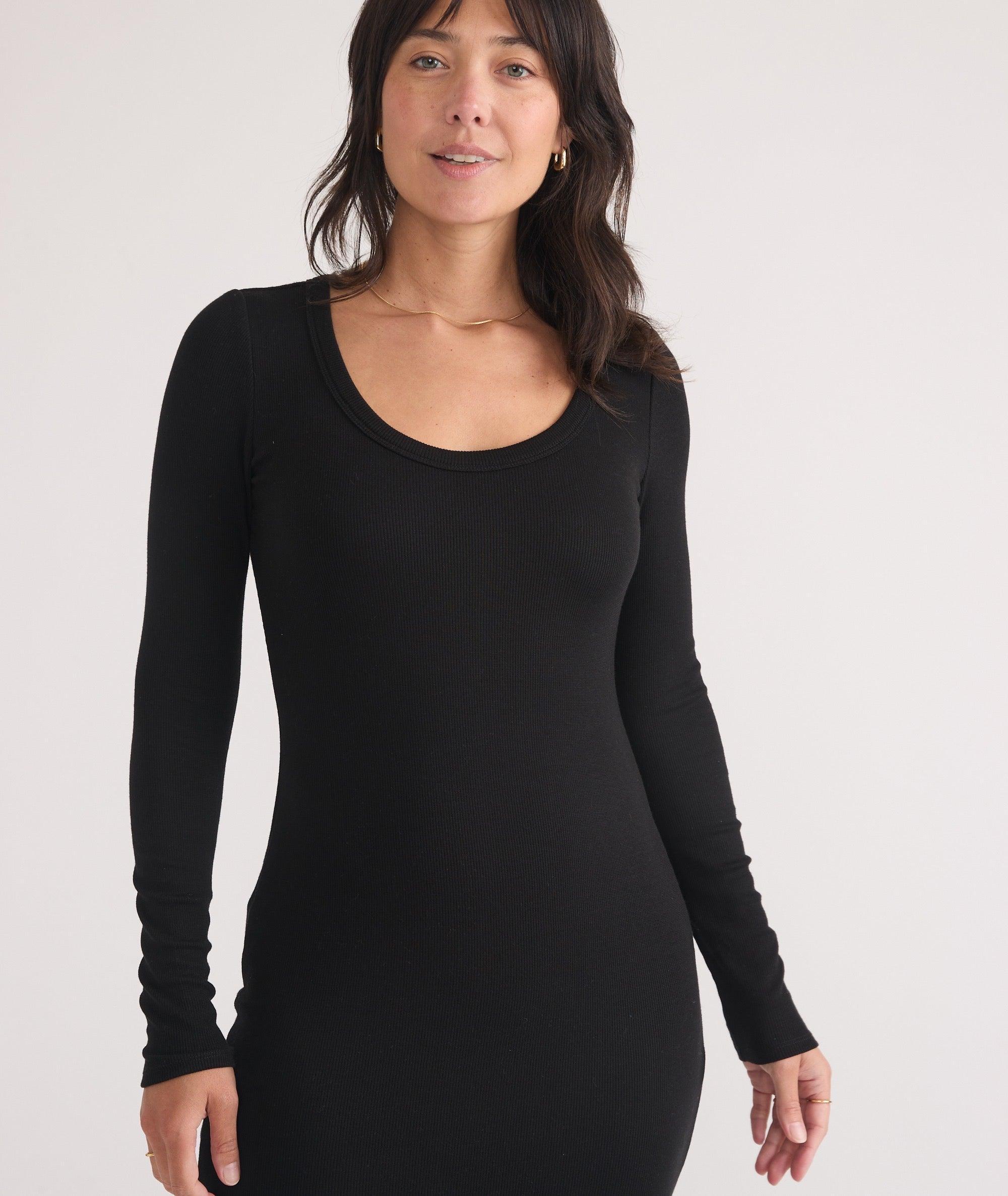 Lexi Rib Long Sleeve Midi Dress Product Image