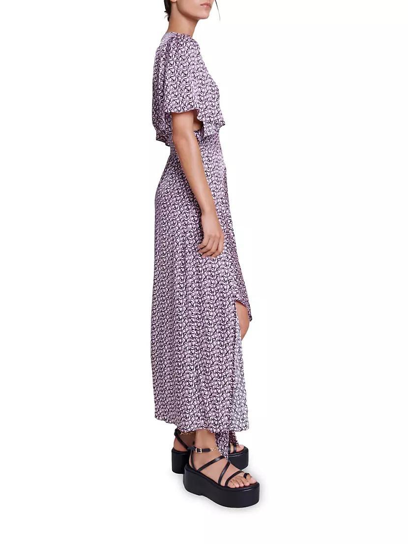 Satin-Look Patterned Maxi Dress Product Image