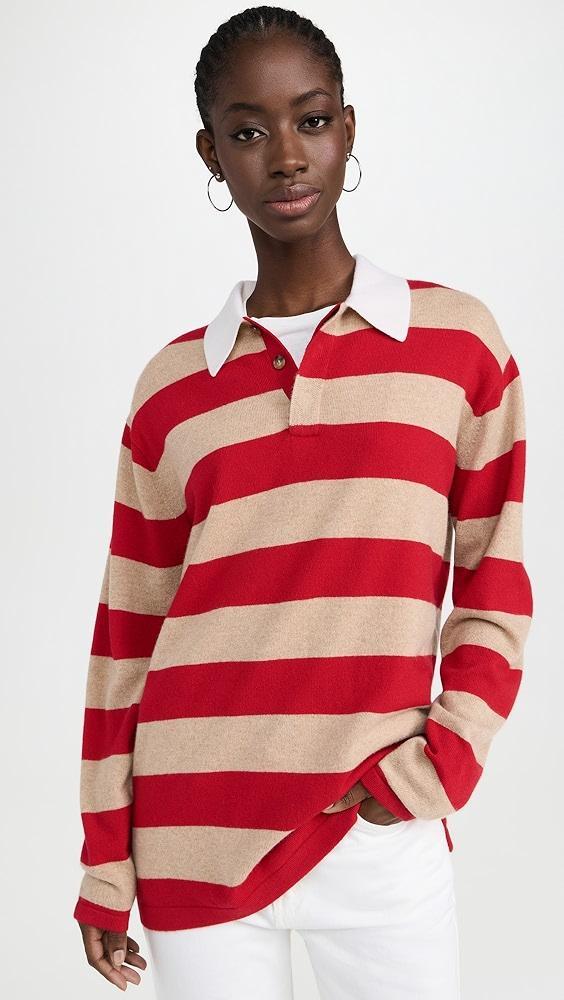 Guest in Residence Striped Rugby Cashmere Sweater | Shopbop Product Image