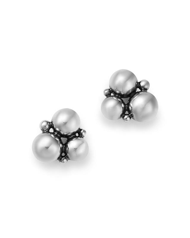 Georg Jensen Sterling Silver Moonlight Grapes Ball Cluster Stud Earrings Product Image