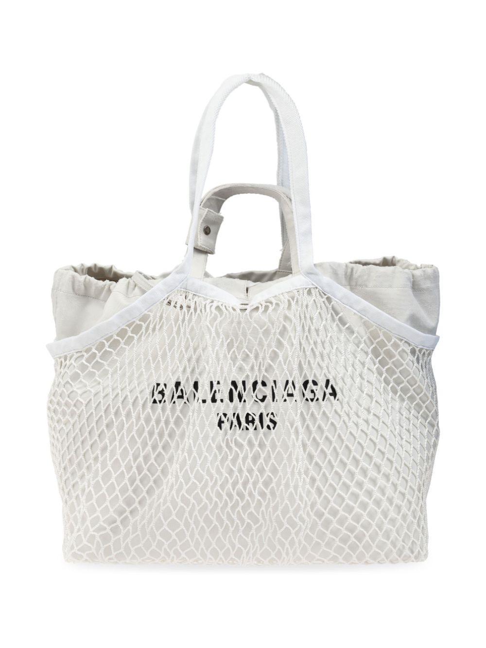 Large 24/7 Tote Bag In White & Black Product Image