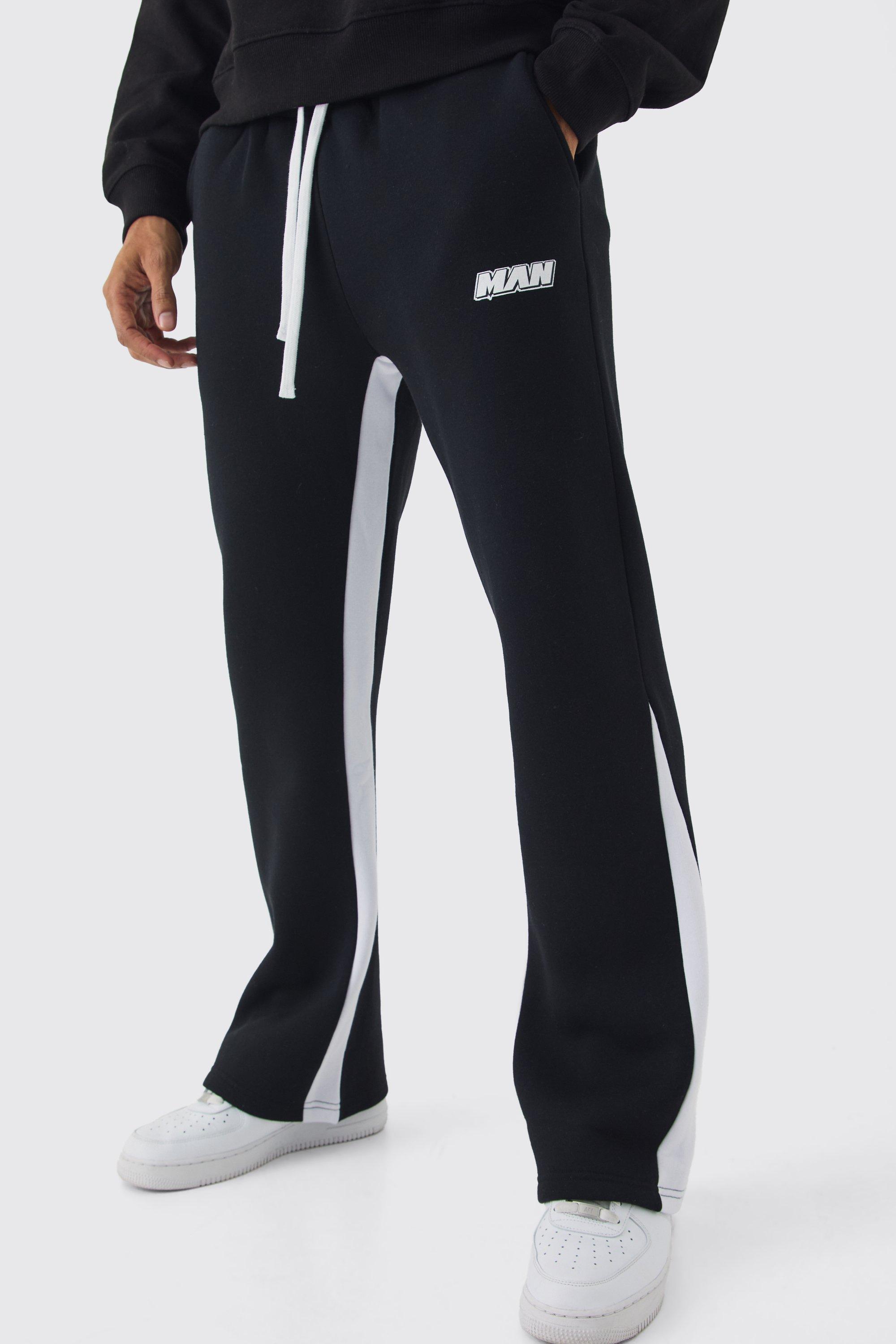 Regular Fit Man Gusset Sweatpants | boohooMAN USA Product Image