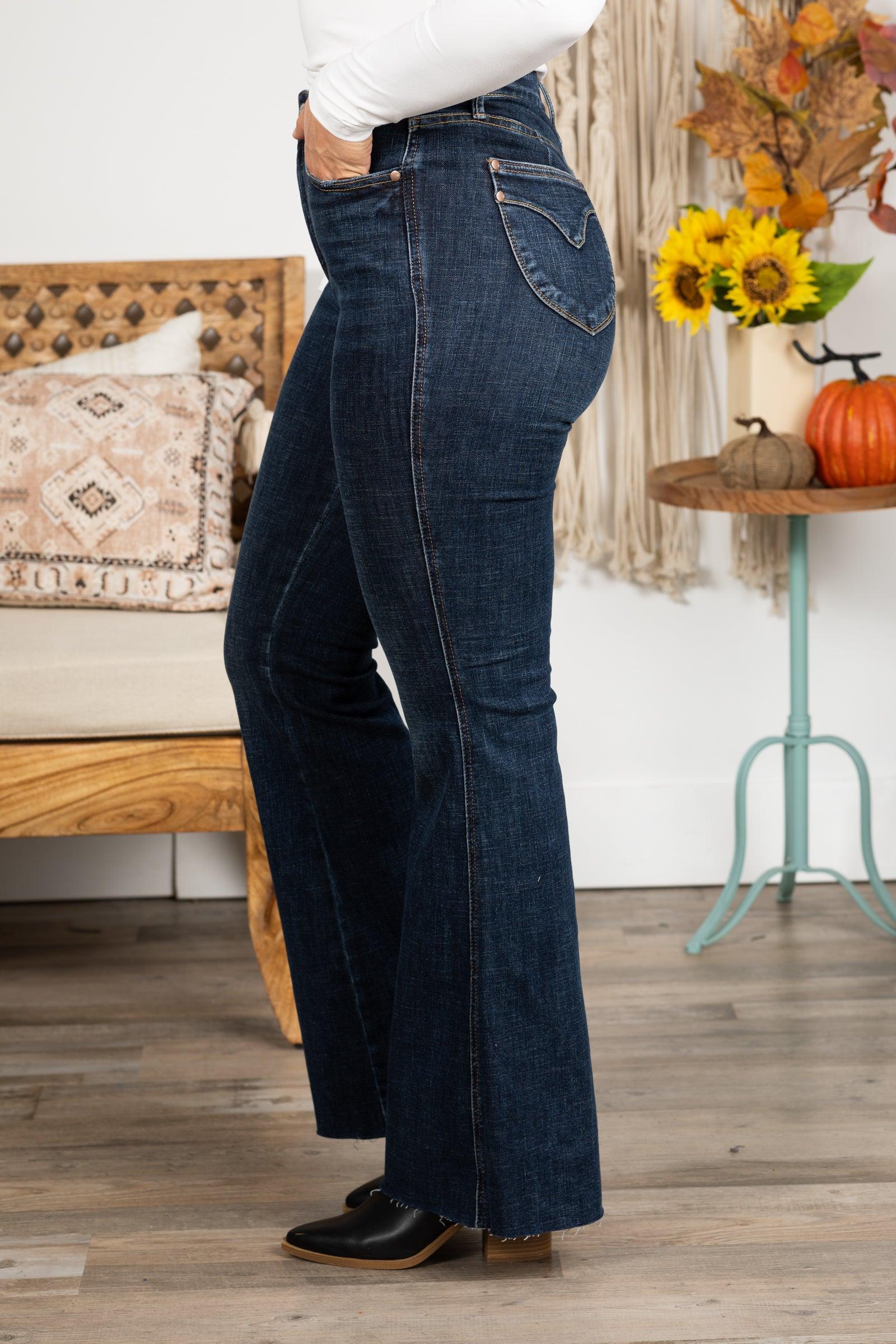 Judy Blue Dark Wash Tummy Control Flare Jean Product Image