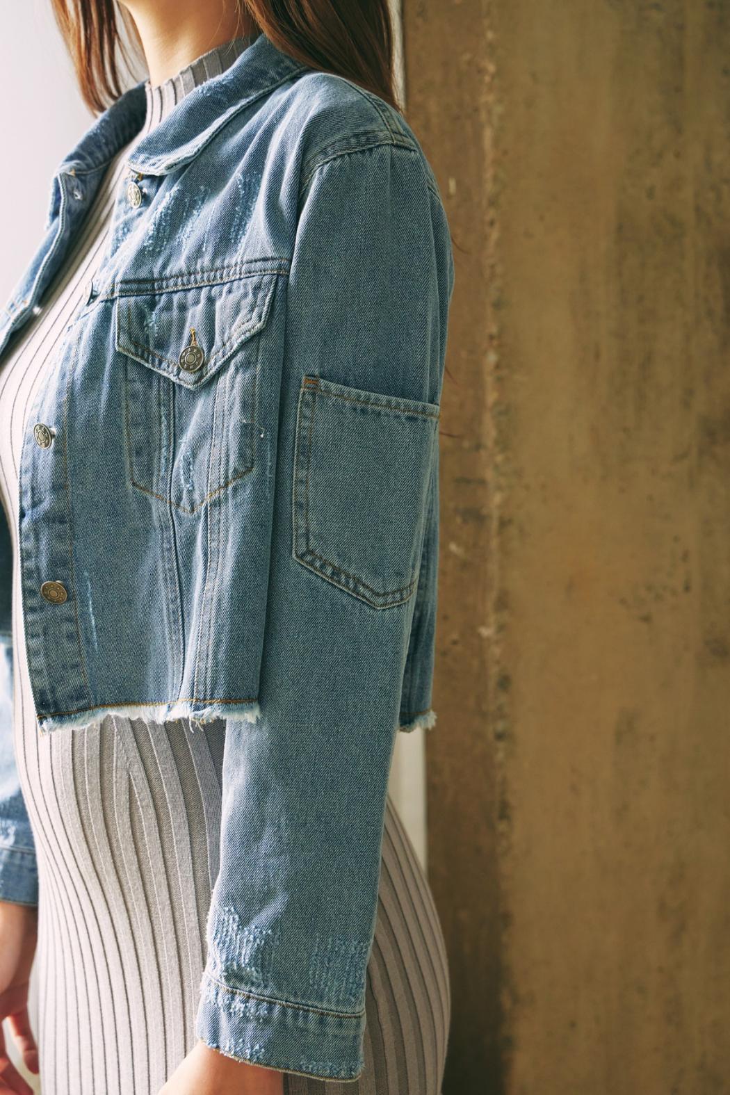 Cropped Denim Jacket Product Image