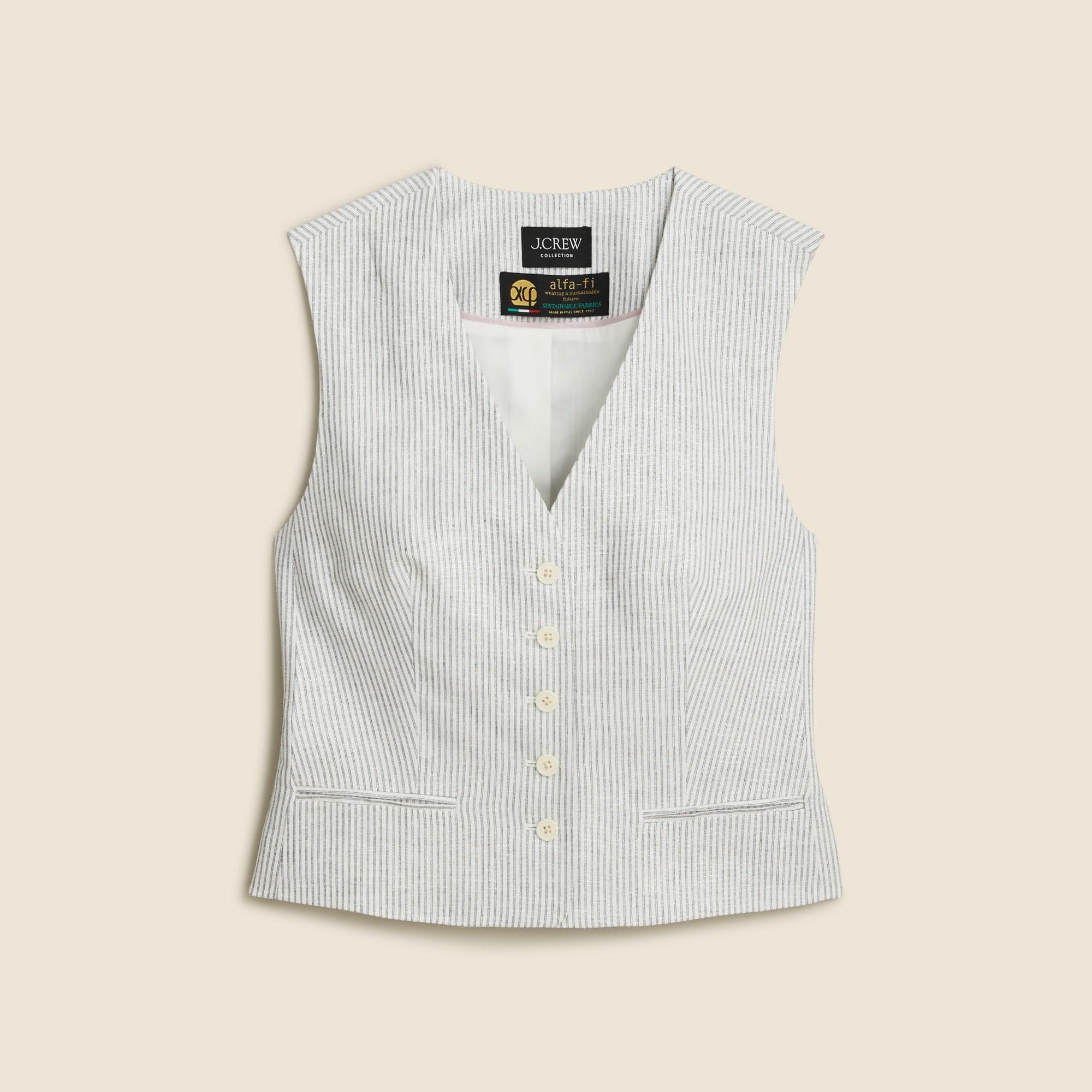 Collection suit vest in Italian linen blend with Lurex® metallic threads Product Image