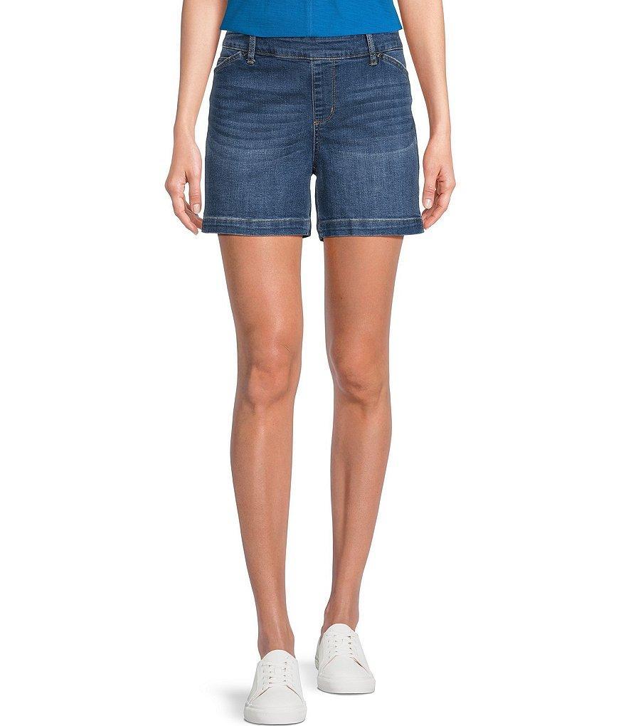 Westbound Mid Rise Relaxed Fit Pull-On Denim Short Product Image