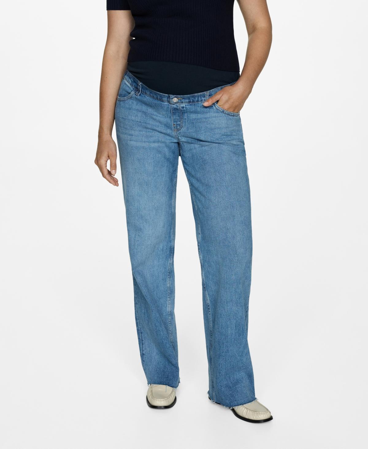 Mango Womens Maternity Wideleg Jeans Product Image