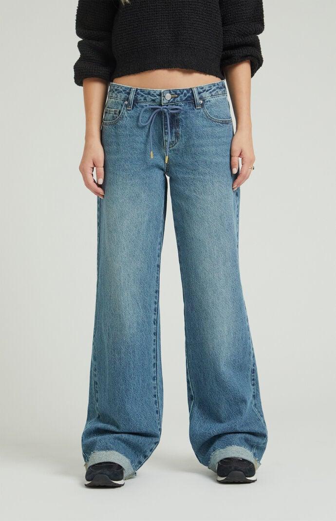 Women's Casey Drawstring Low Rise Baggy Jeans - Product Image