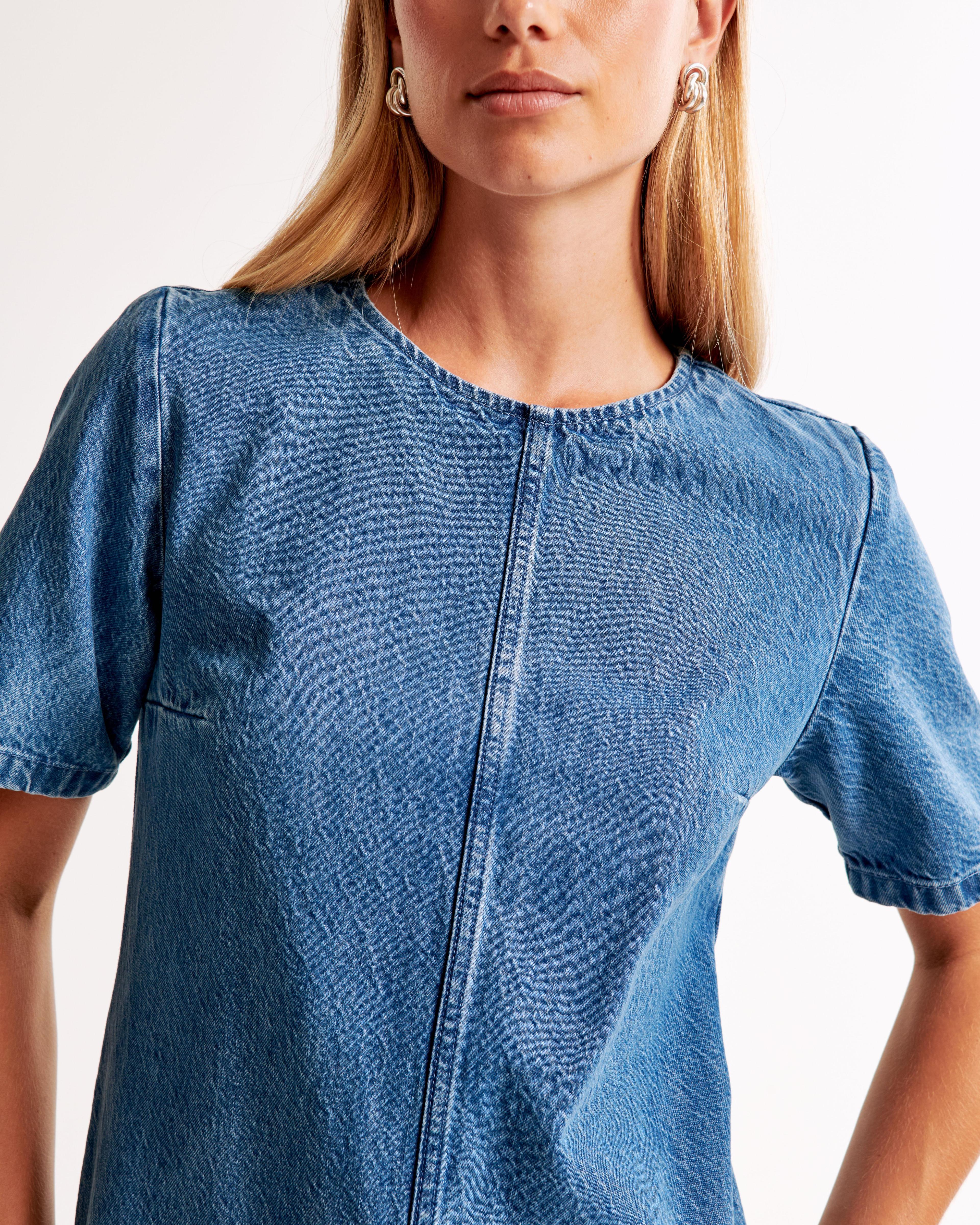 Denim Tee Shift Dress Product Image