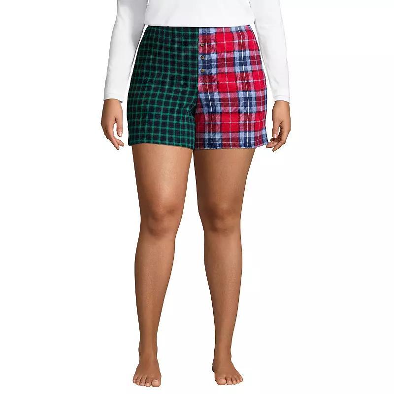 Plus Size Lands End Pajama Boxer Shorts, Womens Product Image